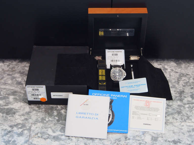 Panerai Stainless Steel Luminor GMT Wristwatch PAM 23 5