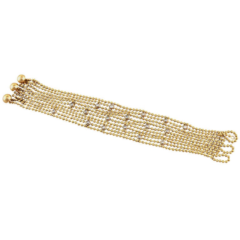 Cartier Draperie de Decollete Diamond Yellow Gold Bracelet