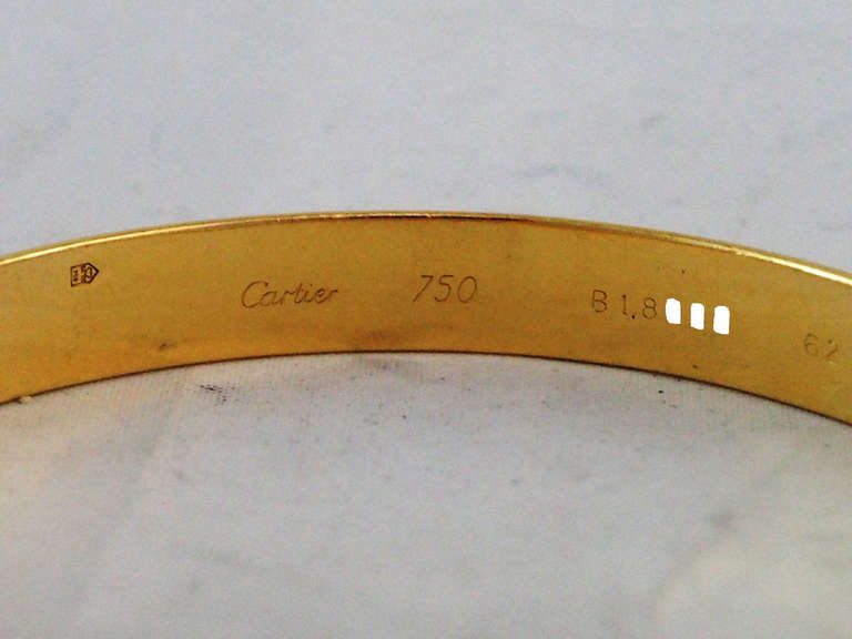 CARTIER --- Tri-Colored 18K Gold and Diamond Bangle Bracelet w/ Box at ...