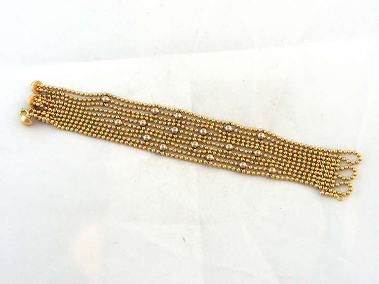 Cartier Draperie de Decollete Diamond Yellow Gold Bracelet In Excellent Condition In Los Angeles, CA