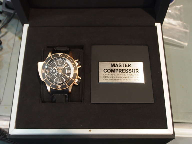 Men's Jaeger-LeCoultre Rose Gold Master Compressor Pro-Geographic Wristwatch