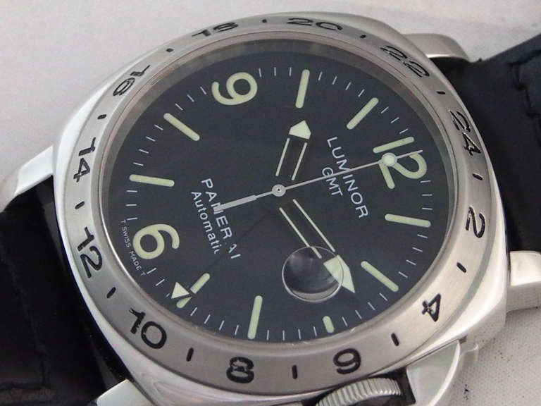 Men's Panerai Stainless Steel Luminor GMT Wristwatch PAM 23