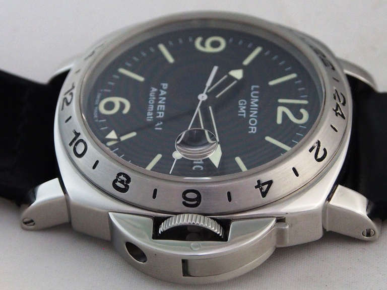 Panerai Stainless Steel Luminor GMT Wristwatch PAM 23 1