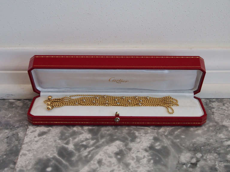 Cartier Draperie de Decollete Diamond Yellow Gold Bracelet 4