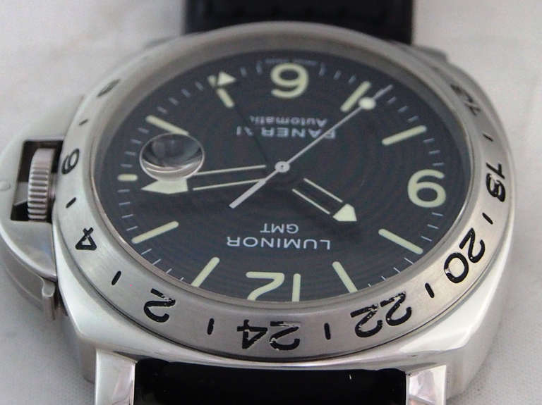 Panerai Stainless Steel Luminor GMT Wristwatch PAM 23 3