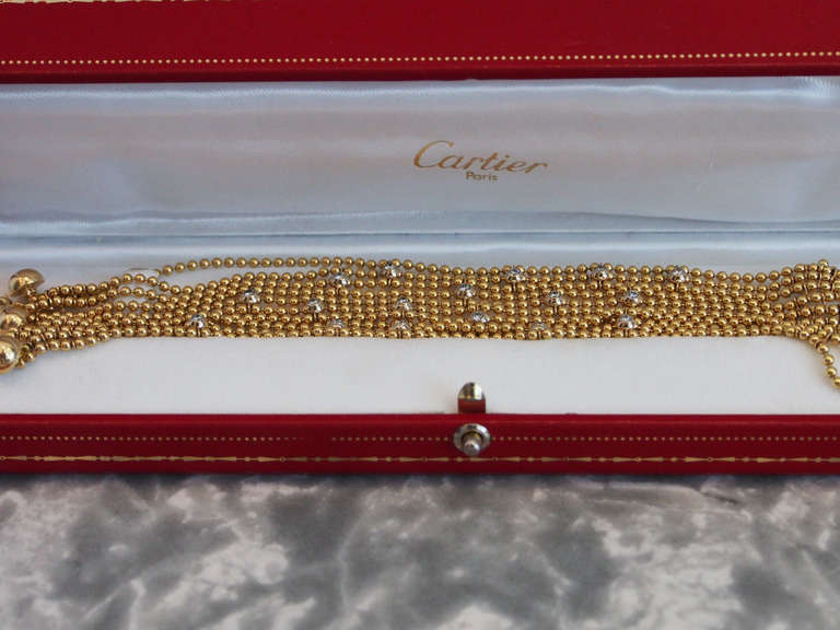 Cartier Draperie de Decollete Diamond Yellow Gold Bracelet 5