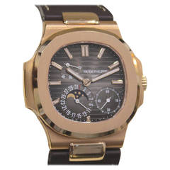 Patek Philippe Rose Gold Nautilus Automatic Wristwatch Ref 5712R