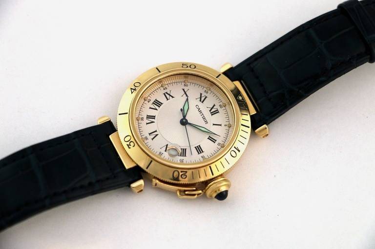 Cartier Yellow Gold Pasha Automatic Wristwatch with Date 3