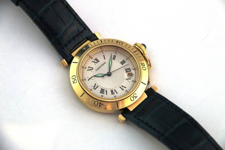 Cartier Yellow Gold Pasha Automatic Wristwatch with Date 4