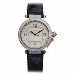Cartier White Gold and Diamond Pasha Automatic Wristwatch