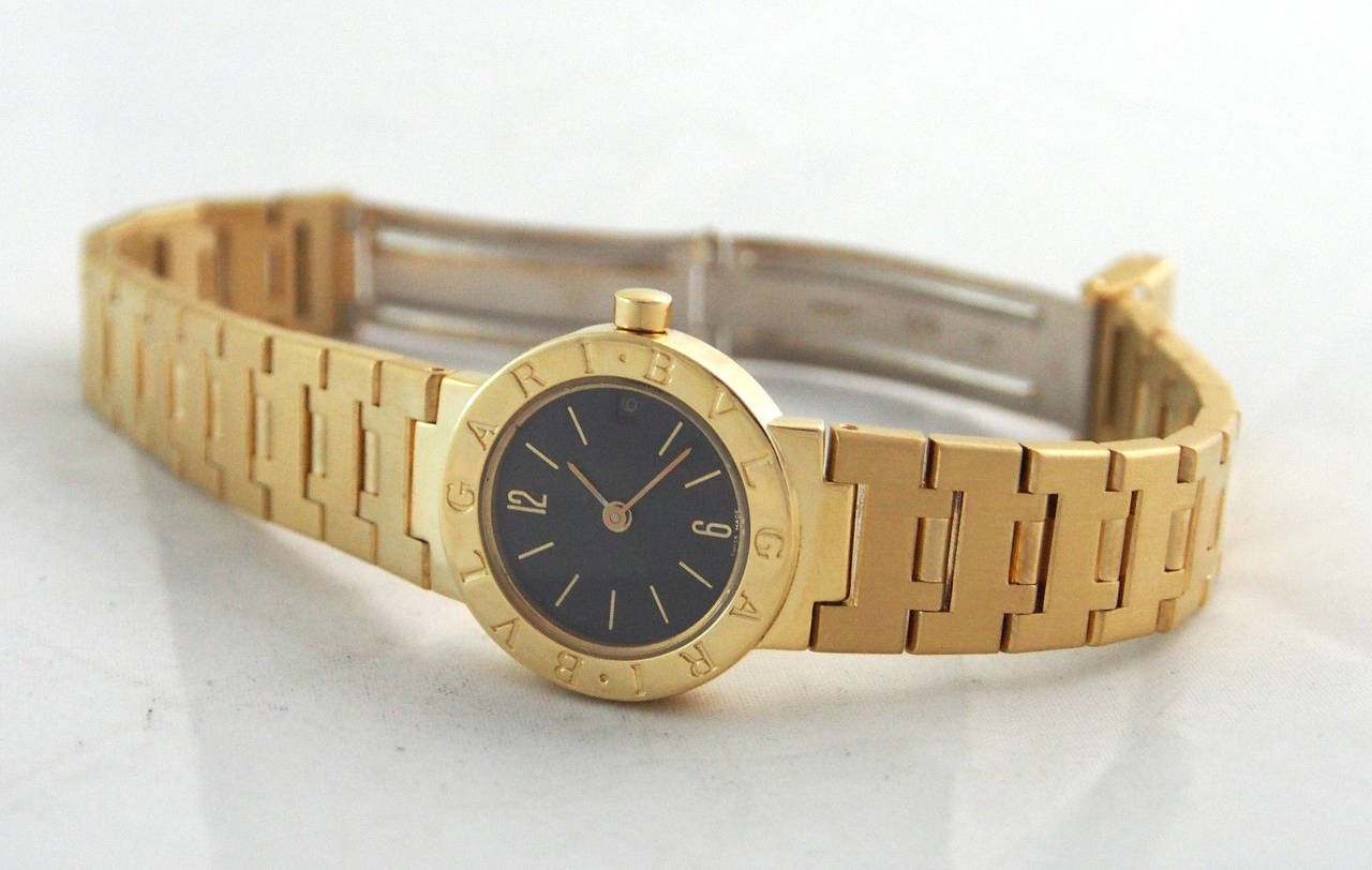 Bulgari Lady's Yellow Gold Bracelet Watch 2