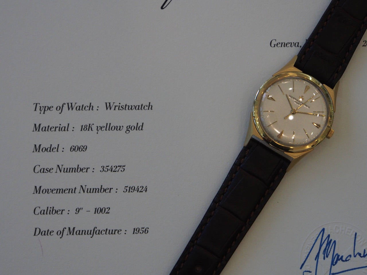 Vacheron & Constantin Yellow Gold Wristwatch circa 1956 3