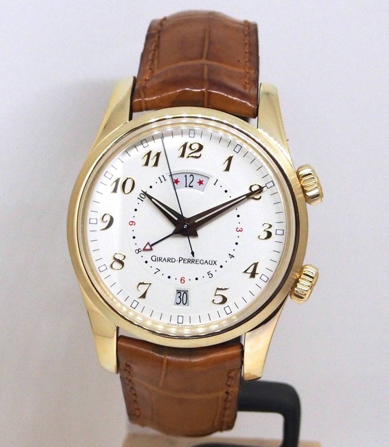 Girard-Perregaux Yellow Gold Traveller II Alarm GMT Wristwatch 2