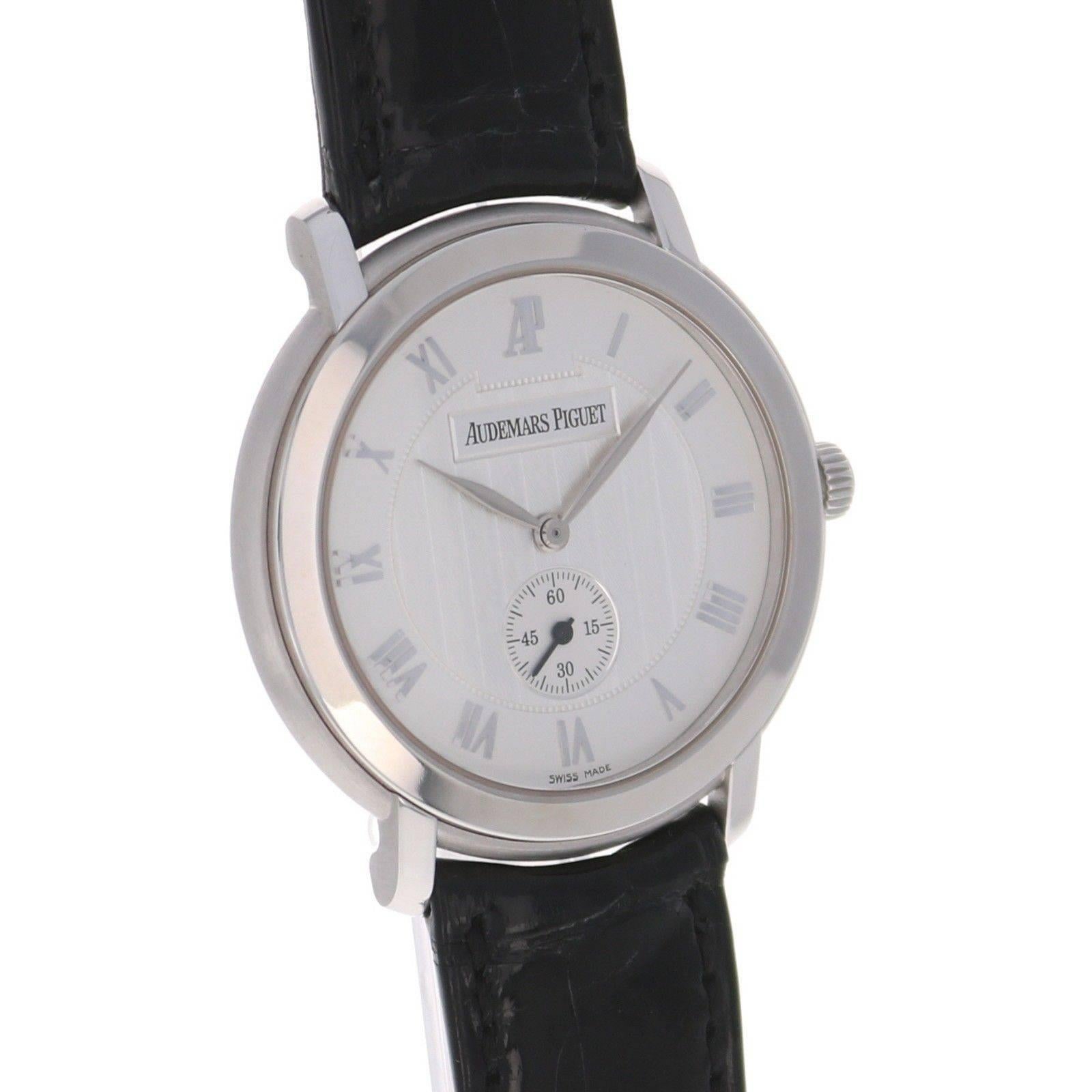 Audemars Piguet Jules Audemars Men's White Gold Small Seconds Manual Wristwatch For Sale 1
