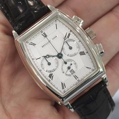 Breguet Heritage Tonneau Chronograph-Armbanduhr aus Weißgold Ref 5460BB/12/996