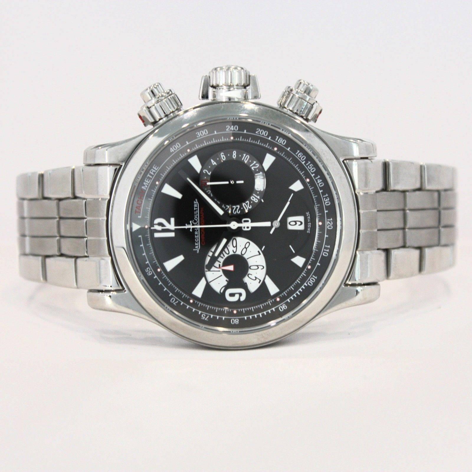 Jaeger-LeCoultre Stainless Steel Master Compressor Chronograph Wristwatch In Excellent Condition In Los Angeles, CA