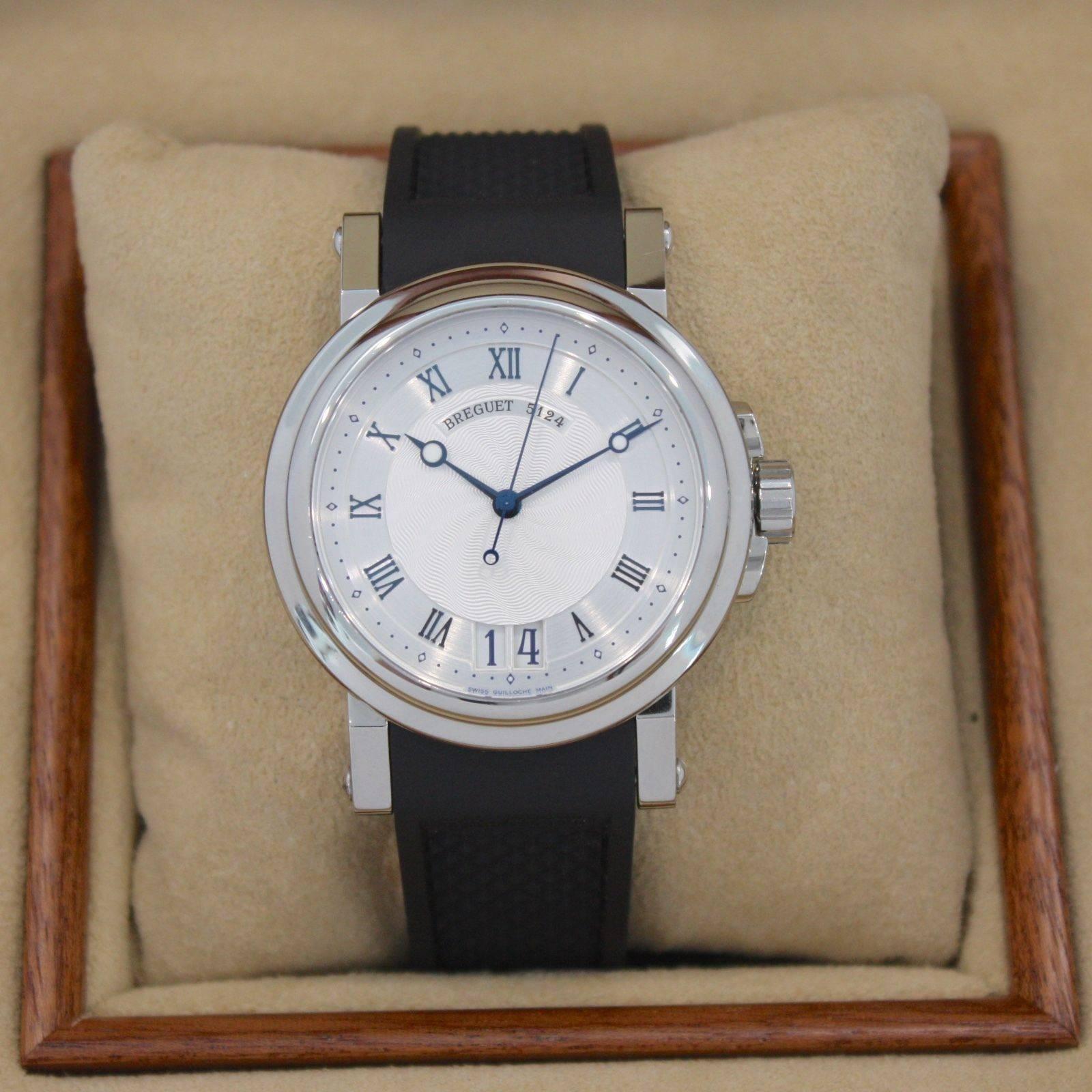 Men's Breguet Stainless Steel Marine Automatic Big Date Wristwatch