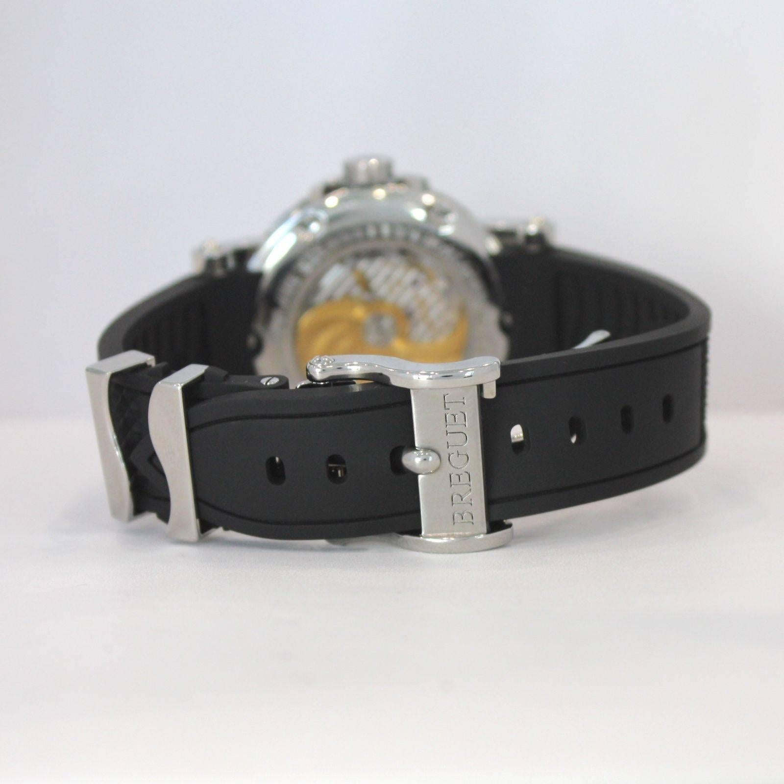 Breguet Stainless Steel Marine Automatic Big Date Wristwatch 3