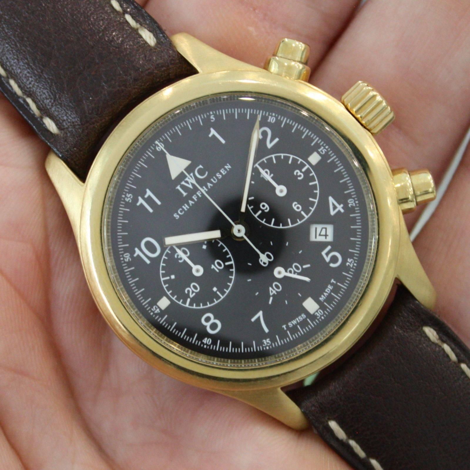 Brand Name	IWC
Style Number	IW3741-03
Also Called	3741, 3741003, 3741-03
Series	Pilot's Flieger Chronograph
Gender	Men's
Case Material	18k Yellow Gold
Dial Color	Matte Black
Movement	Mecaquartz
Engine	JLC Cal. 631 - 25