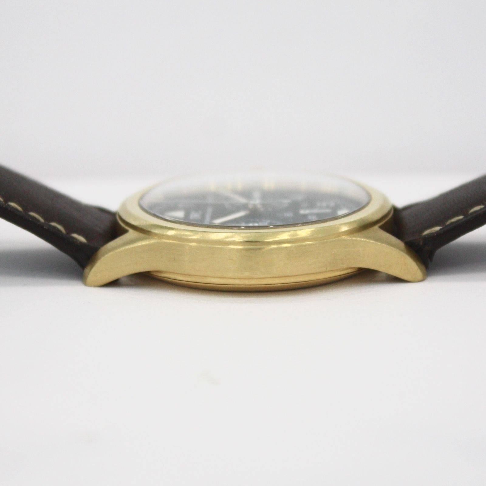Men's IWC Yellow Gold Pilot's Flieger Chronograph Mecaquartz Wristwatch