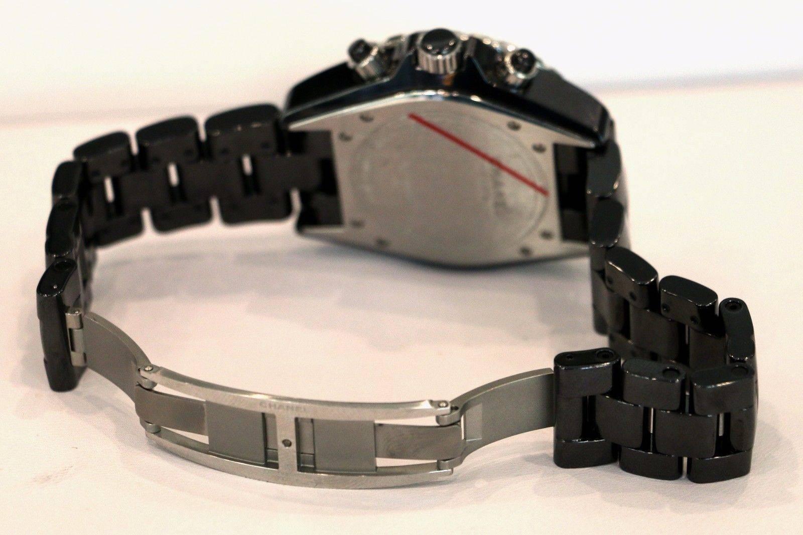 Chanel Black Ceramic J12 Chronograph Automatic Wristwatch 3