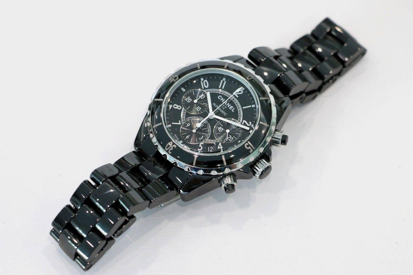 Chanel Black Ceramic J12 Chronograph Automatic Wristwatch 5