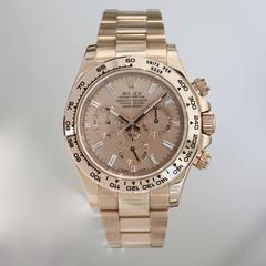 Rolex Rose Gold Diamond Daytona "Everose" Automatic Wristwatch Ref 116505