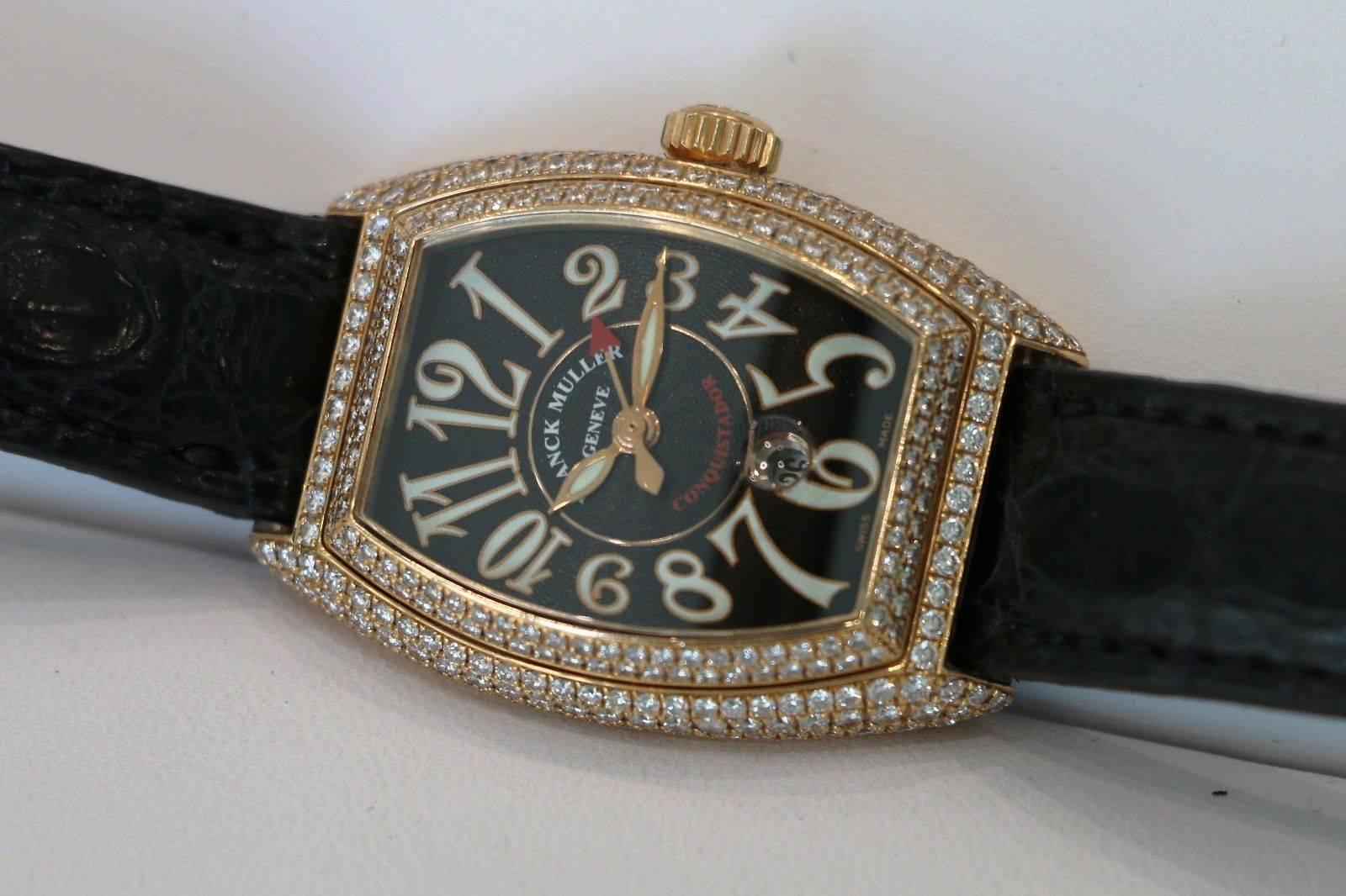 Franck Muller Lady's SCD Rose Gold Diamond Conquistador Automatic Wristwatch 3