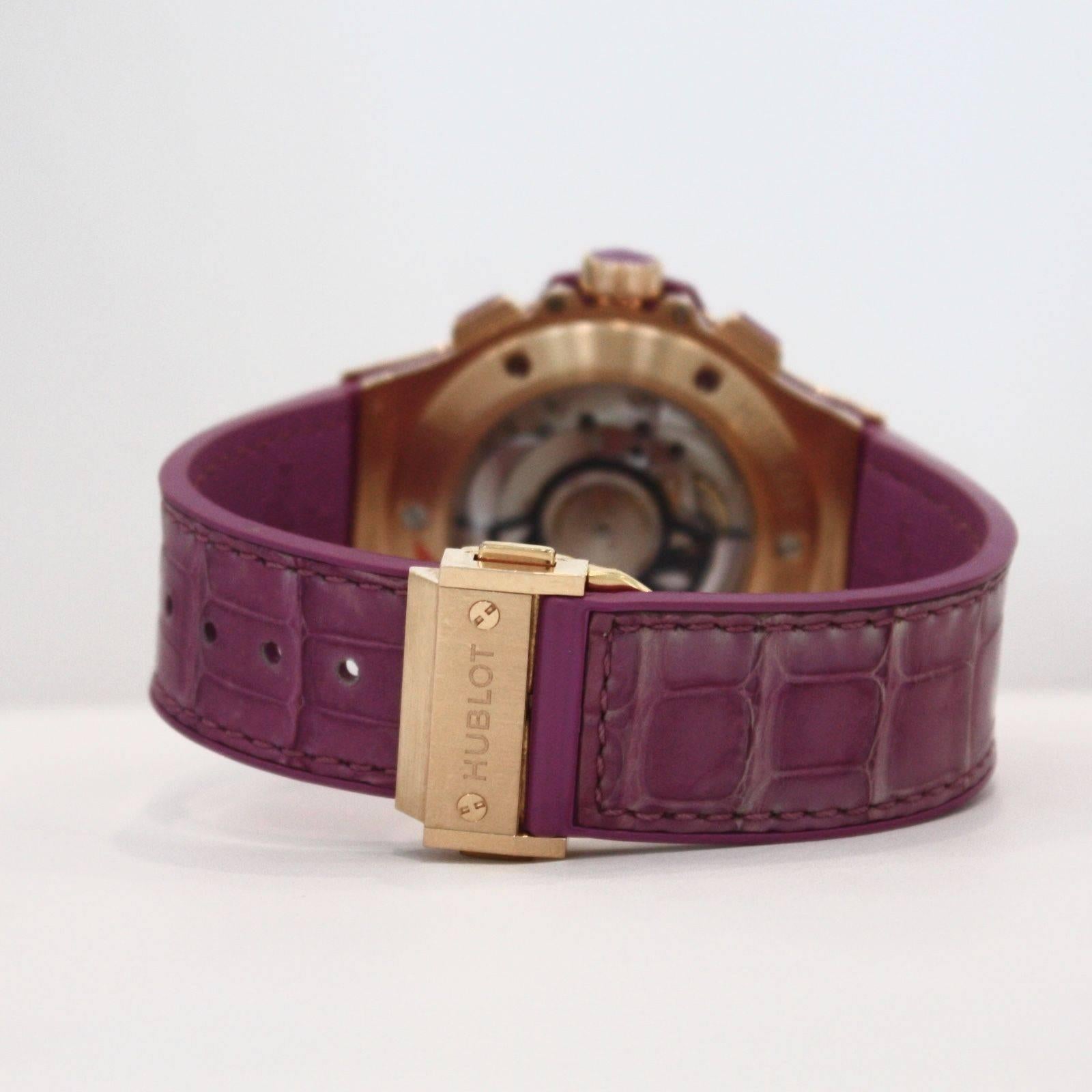 Hublot Rose Gold Purple Amethyst Big Bang Tutti Frutti Automatic Wristwatch 2