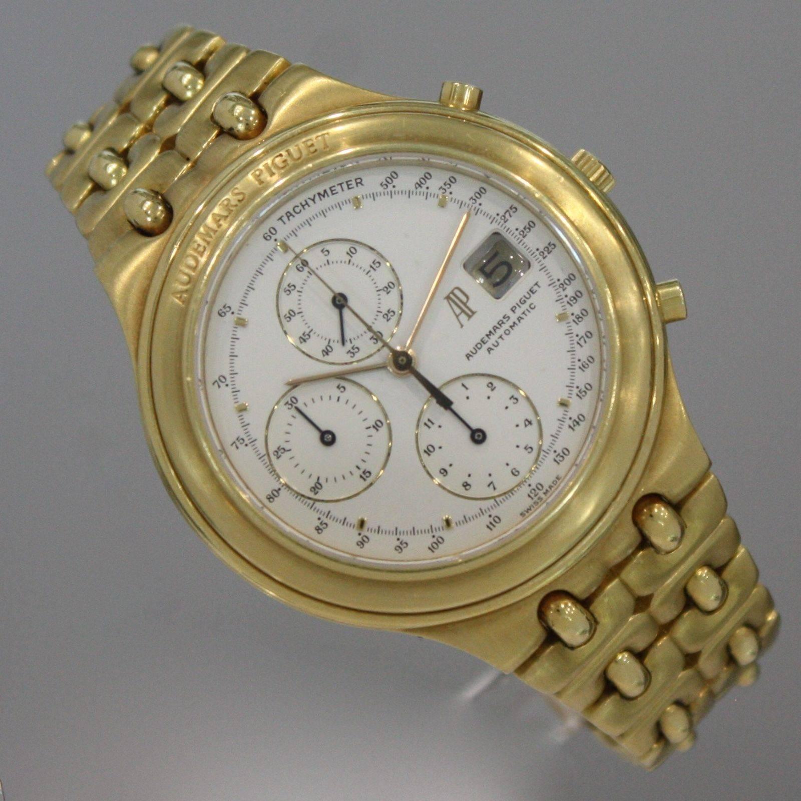 Audemars Piguet Yellow Gold Huitieme Chronograph Automatic Wristwatch ...