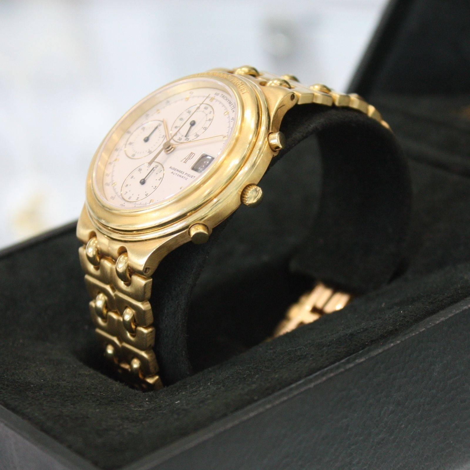 Audemars Piguet Yellow Gold Huitieme Chronograph Automatic Wristwatch  2