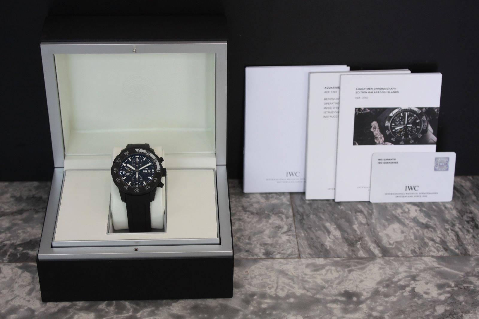 IWC Stainless Steel Aquatimer Chronograph Galapagos Edition Automatic Wristwatch 4