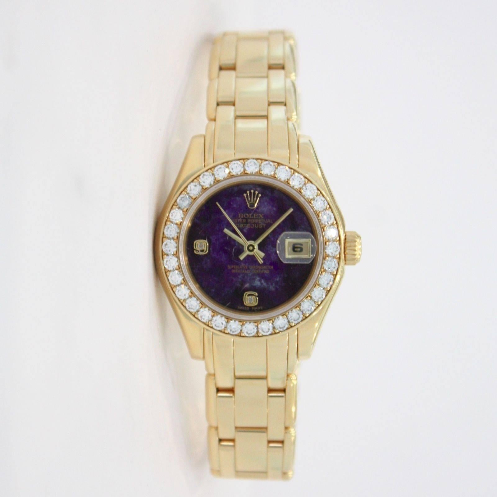 purple and gold rolex