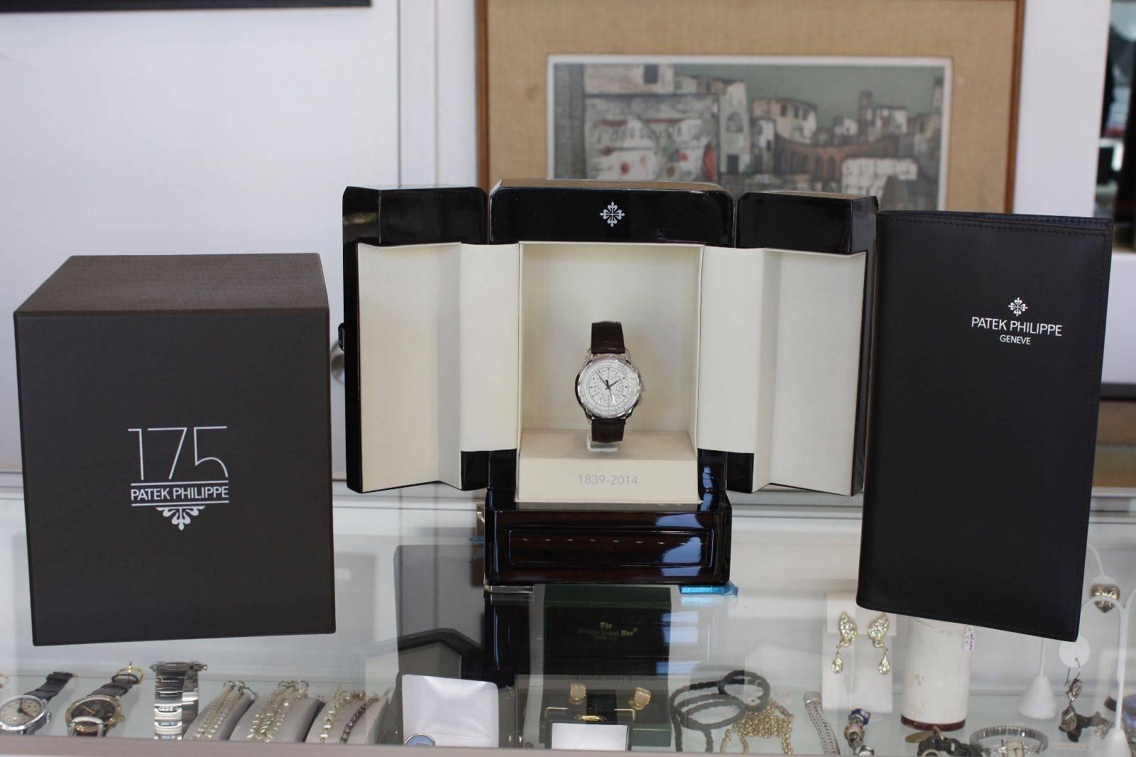 Patek Philippe White Gold Multi-Scale Chronograph Automatic Wristwatch 4