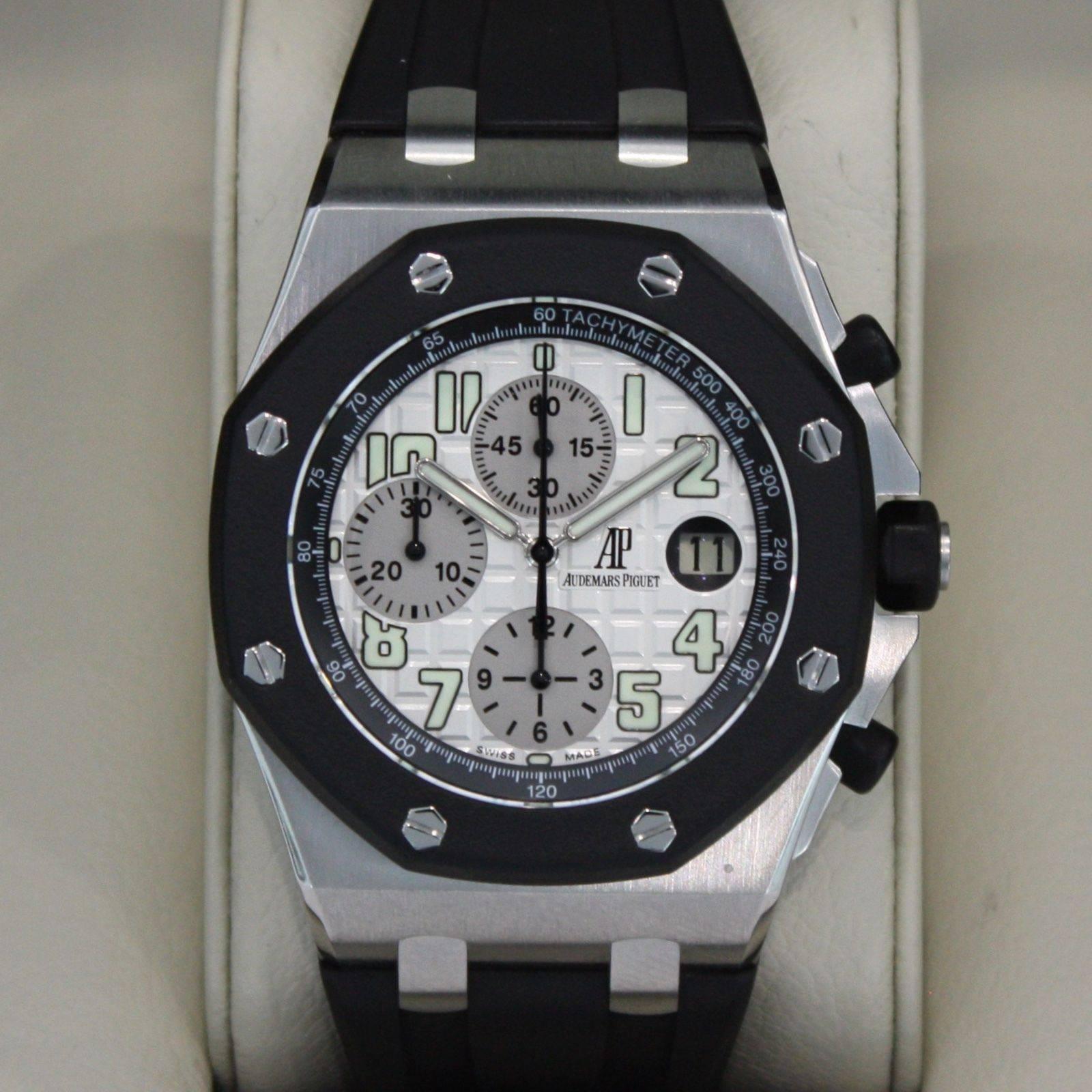 Brand Name: Audemars Piguet
Style Number: 25940SK.OO.D002CA.02.A
Series: Royal Oak Offshore Rubberclad
Gender: Men's
Case Material: Stainless Steel 
Dial Color: Silver (Also Called 