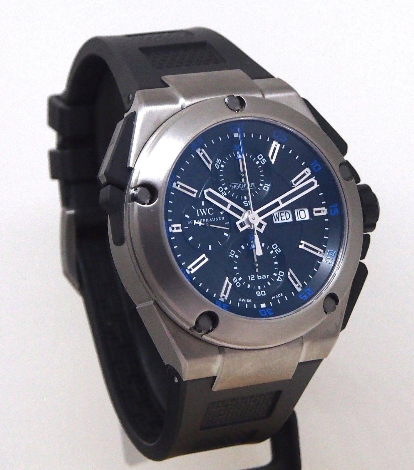 IWC Titanium Ingenieur Double Chronograph Rattrapante Automatic Wristwatch 2