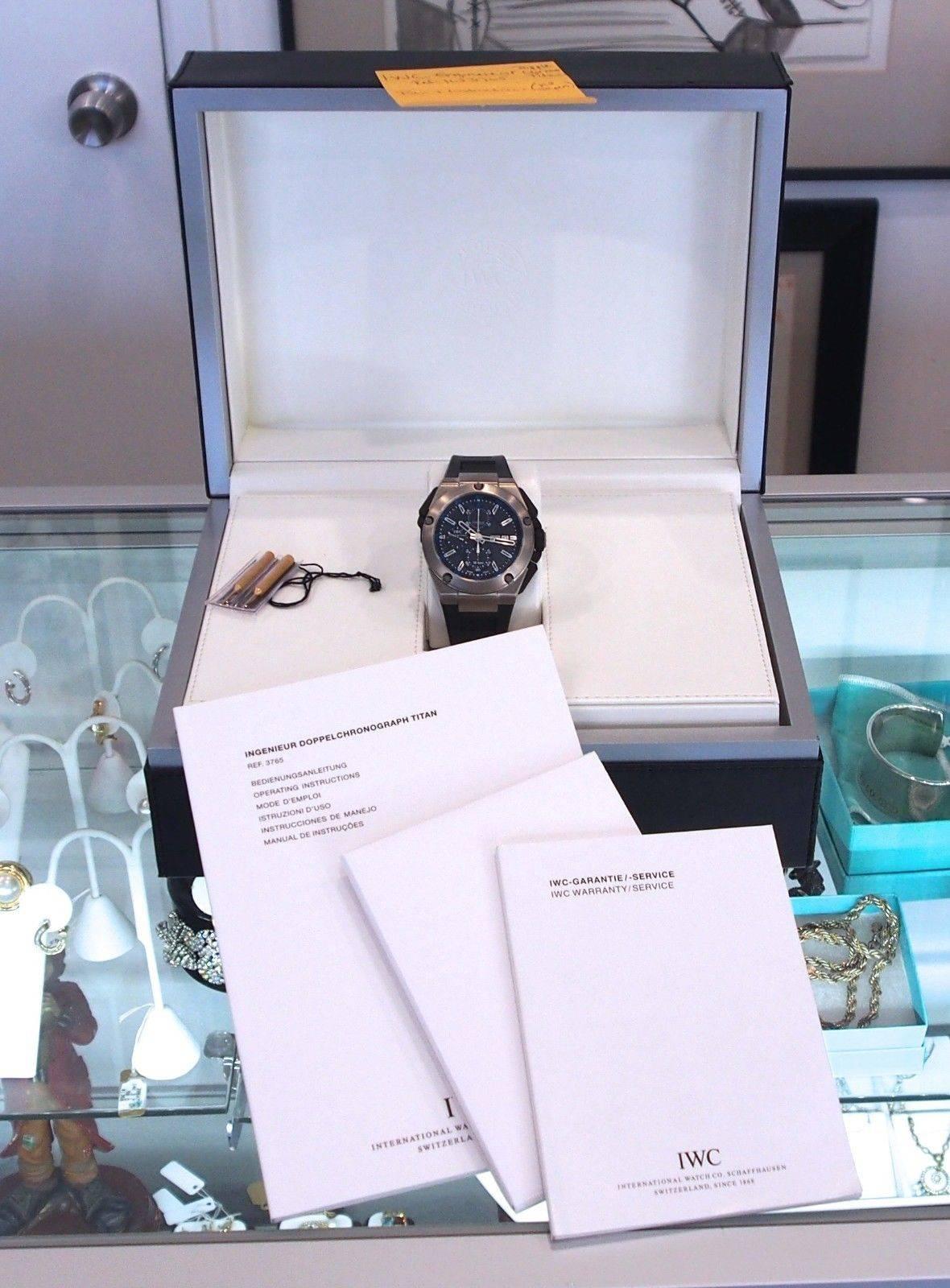 IWC Titanium Ingenieur Double Chronograph Rattrapante Automatic Wristwatch 6