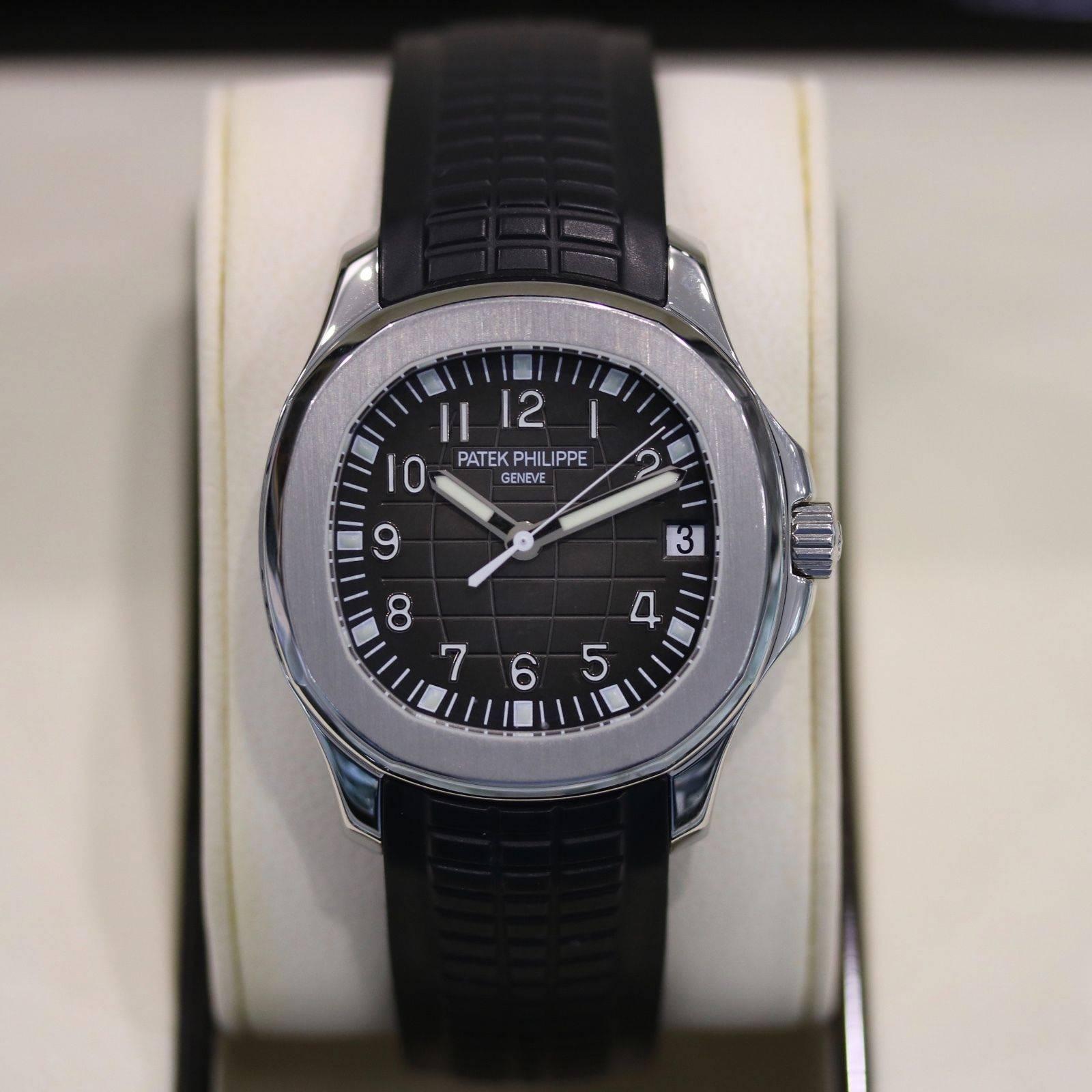 Brand Name: Patek Philippe
Style Number: 5165a-001
Also Calle: 5165A
Series: Aquanaut
Gender: Men's
Case Material: Stainless Steel 
Dial Color	: Black 
Movement: Automatic
Engine:Patek caliber 324 S C, beats at 28,800 vph, contains 29