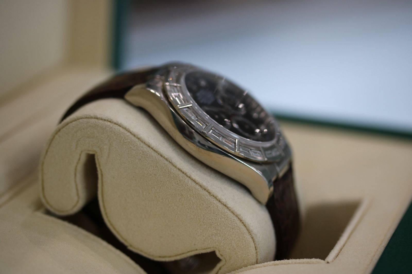 Rolex White Gold Diamond Black Dial Daytona Automatic Wristwatch Ref 116589 1