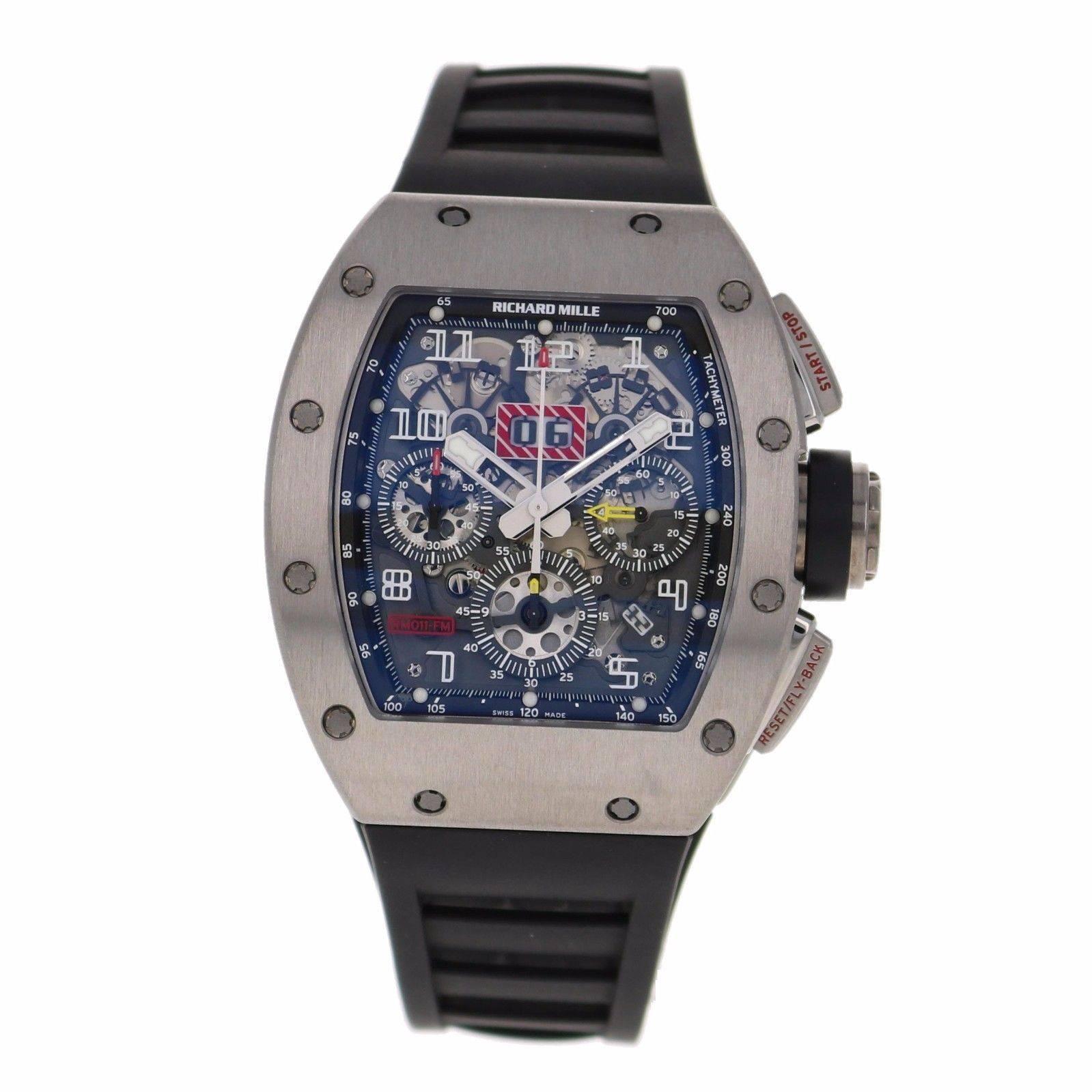 Richard Mille Titanium 11 Felipe Massa Flyback Chronograph Automatic Wristwatch In Excellent Condition In Los Angeles, CA