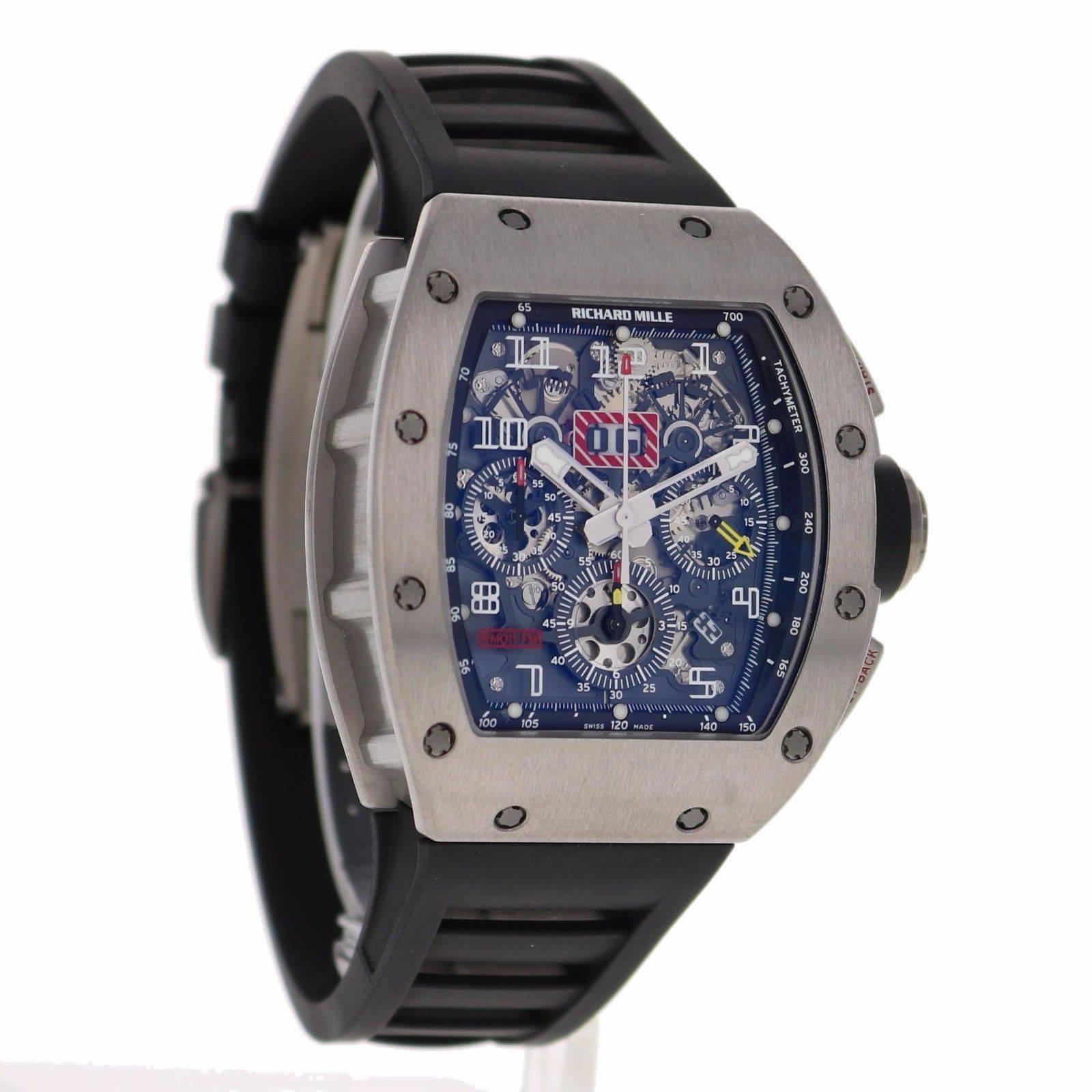 Men's Richard Mille Titanium 11 Felipe Massa Flyback Chronograph Automatic Wristwatch
