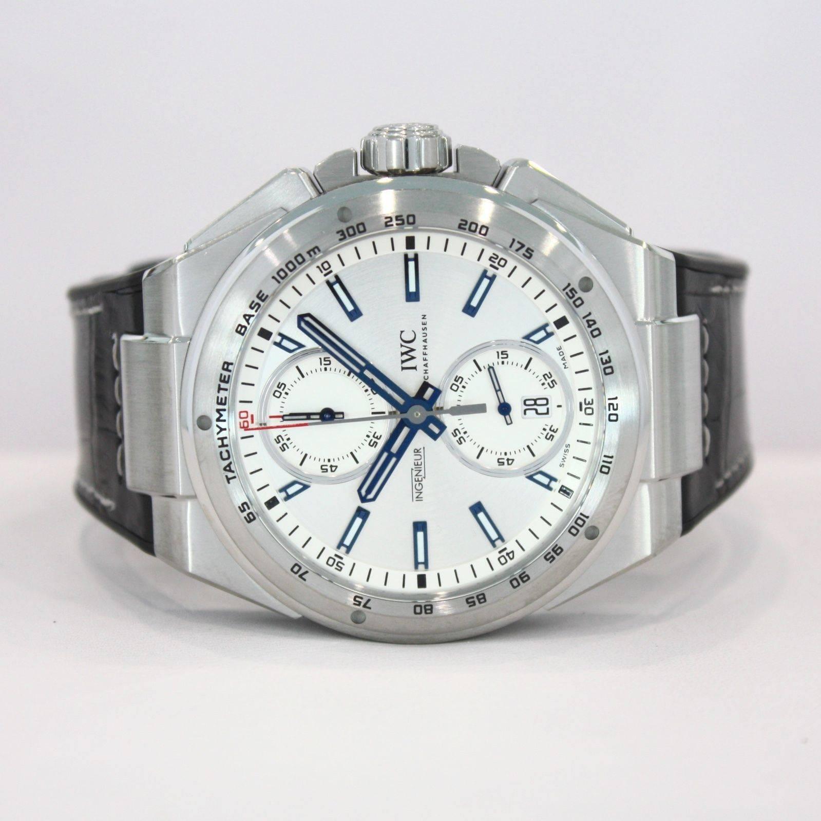 IWC Ingenieur Stainless Steel Chronograph Racer Automatic Wristwatch In Excellent Condition In Los Angeles, CA