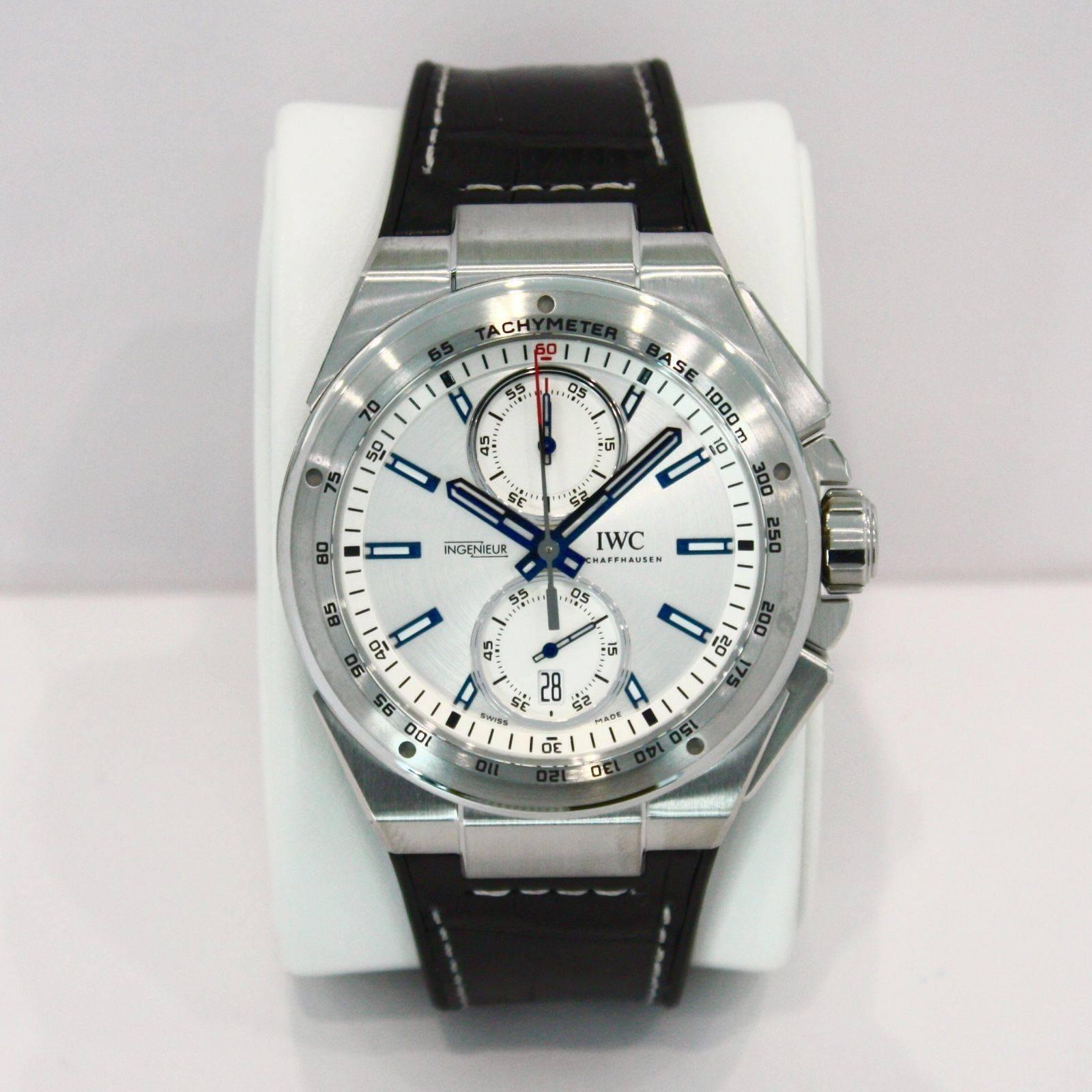 IWC Ingenieur Stainless Steel Chronograph Racer Automatic Wristwatch 4