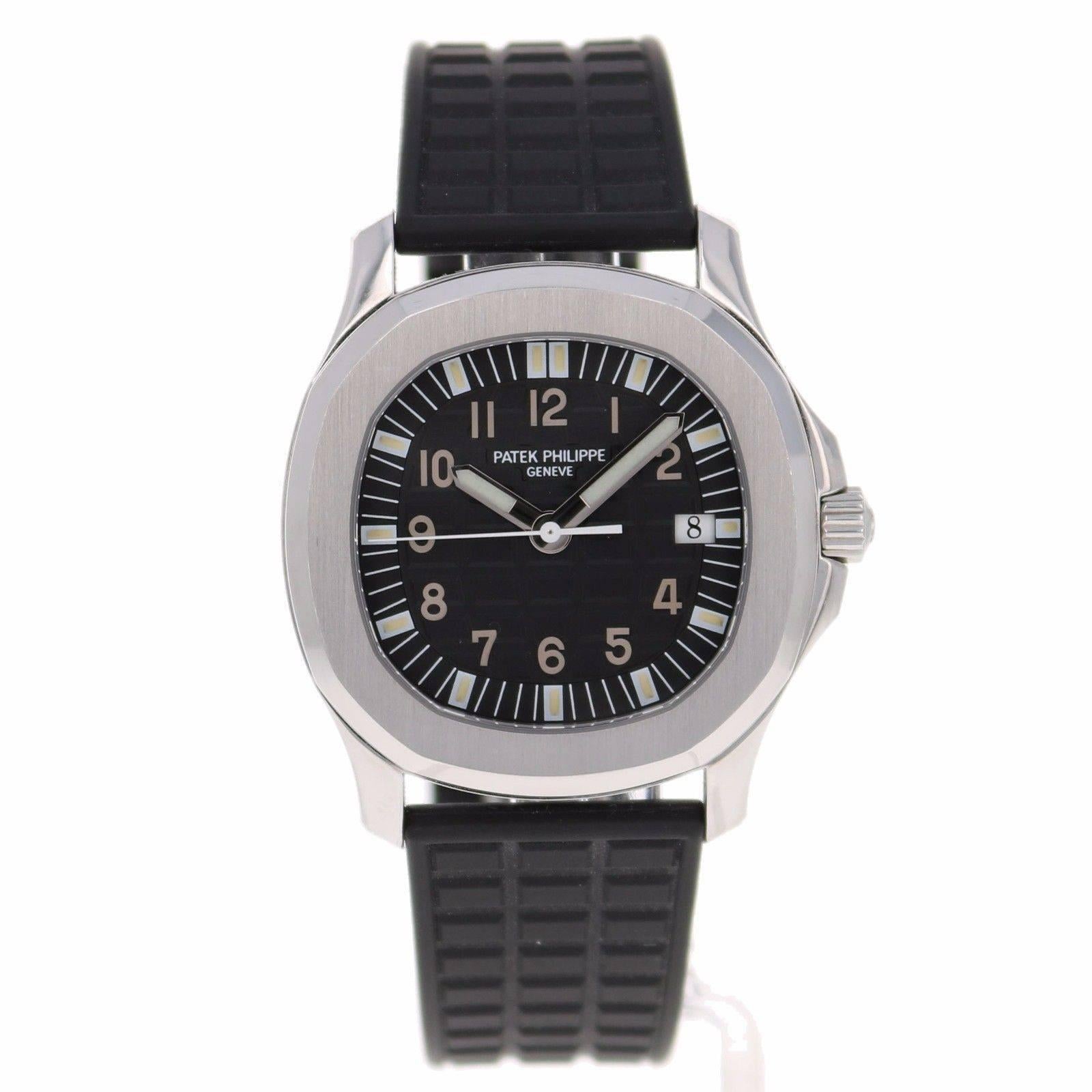 
Brand Name	Patek Philippe
Style Number	5064A-001
Also Called	5064
Series	Aquanaut
Case Material	Stainless Steel
Dial Color	Black
Movement	Quartz
Functions	Hours, Minutes, Seconds, Date
Crystal Material	Sapphire
Case