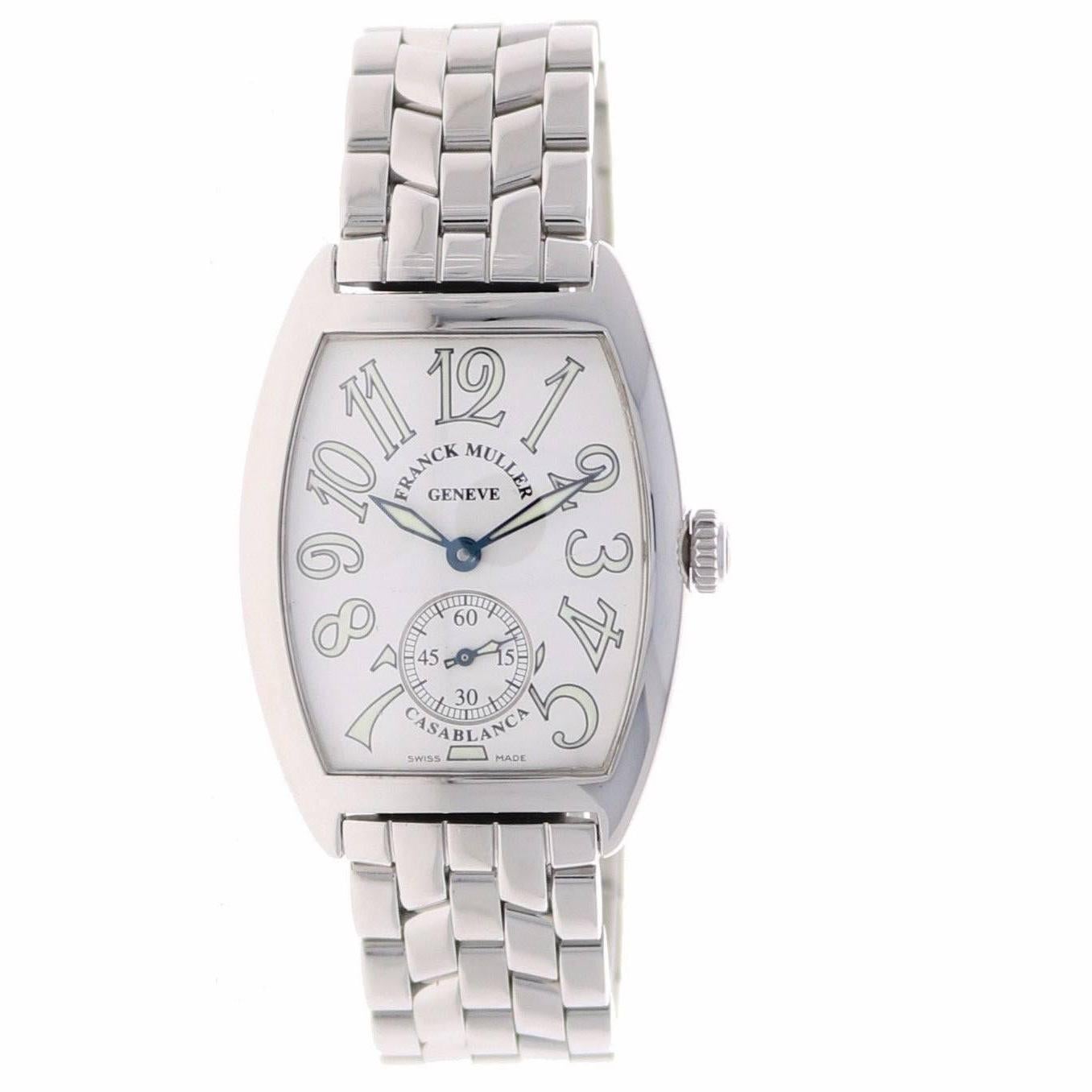 Franck Muller Ladies Stainless Steel Cintree Curvex Casablanca Manual Wristwatch
