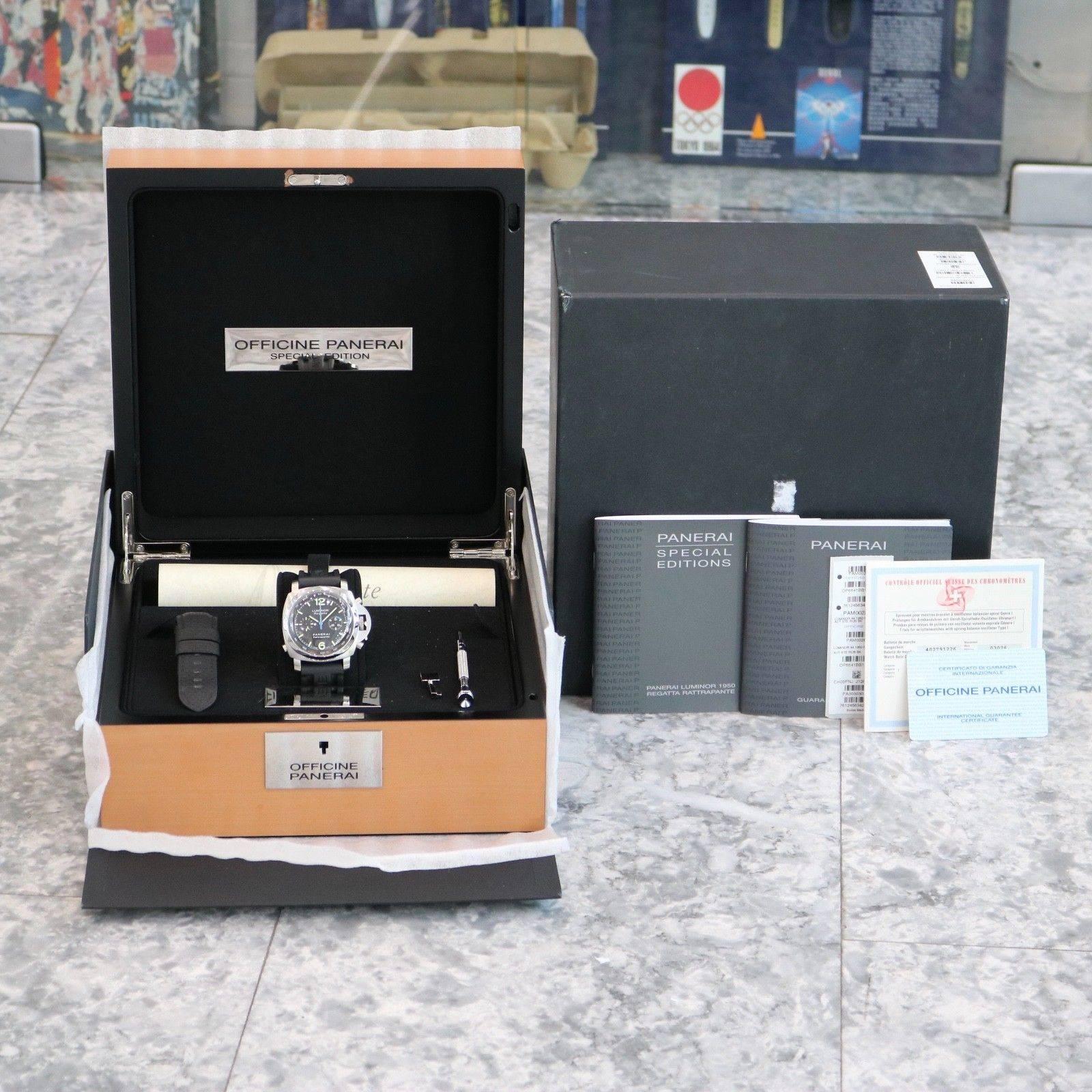 Panerai Stainless Steel Pam 286 Luminor Regatta Rattrapante Wristwatch, 1950 3