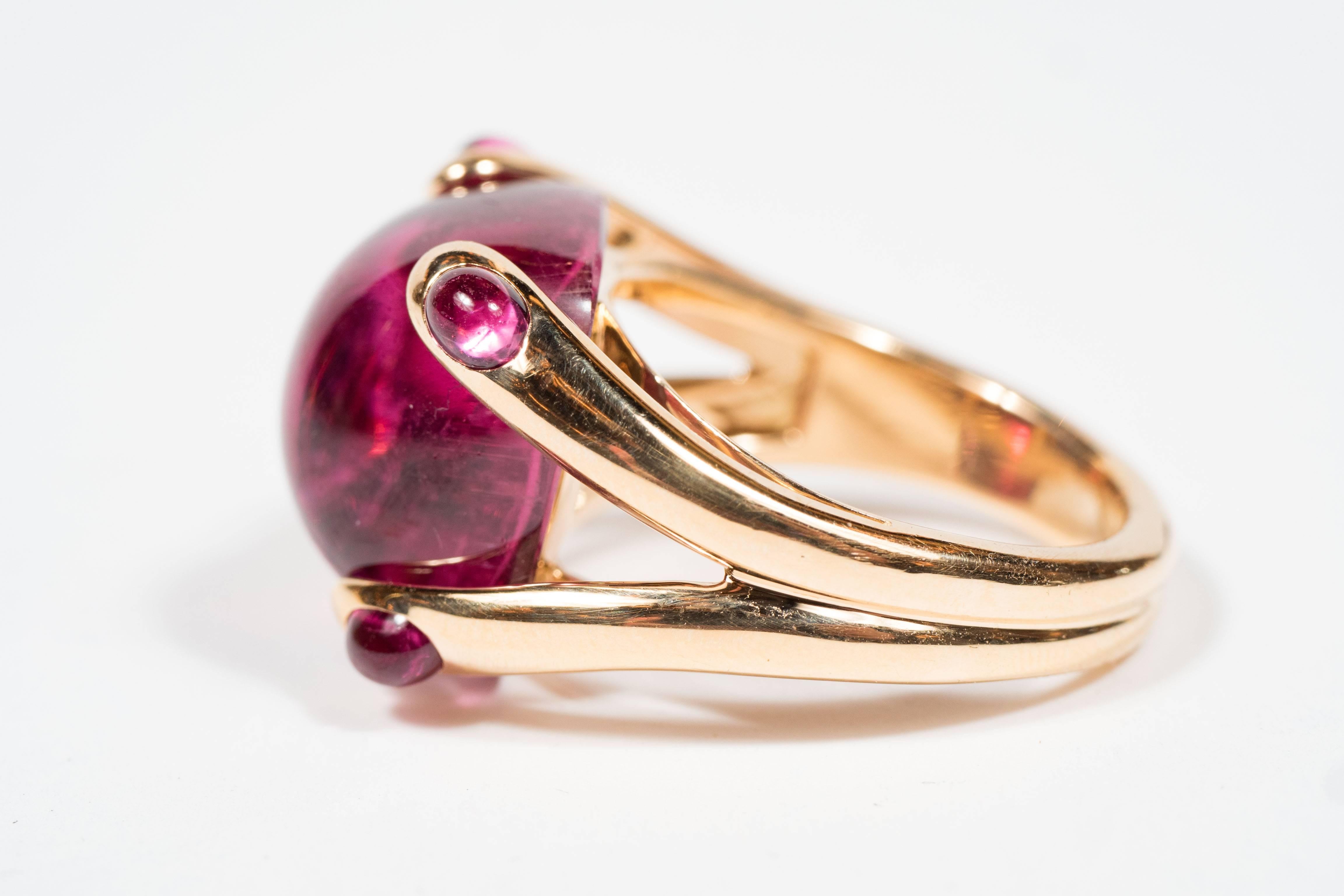 Verdura Rubellit Gold 