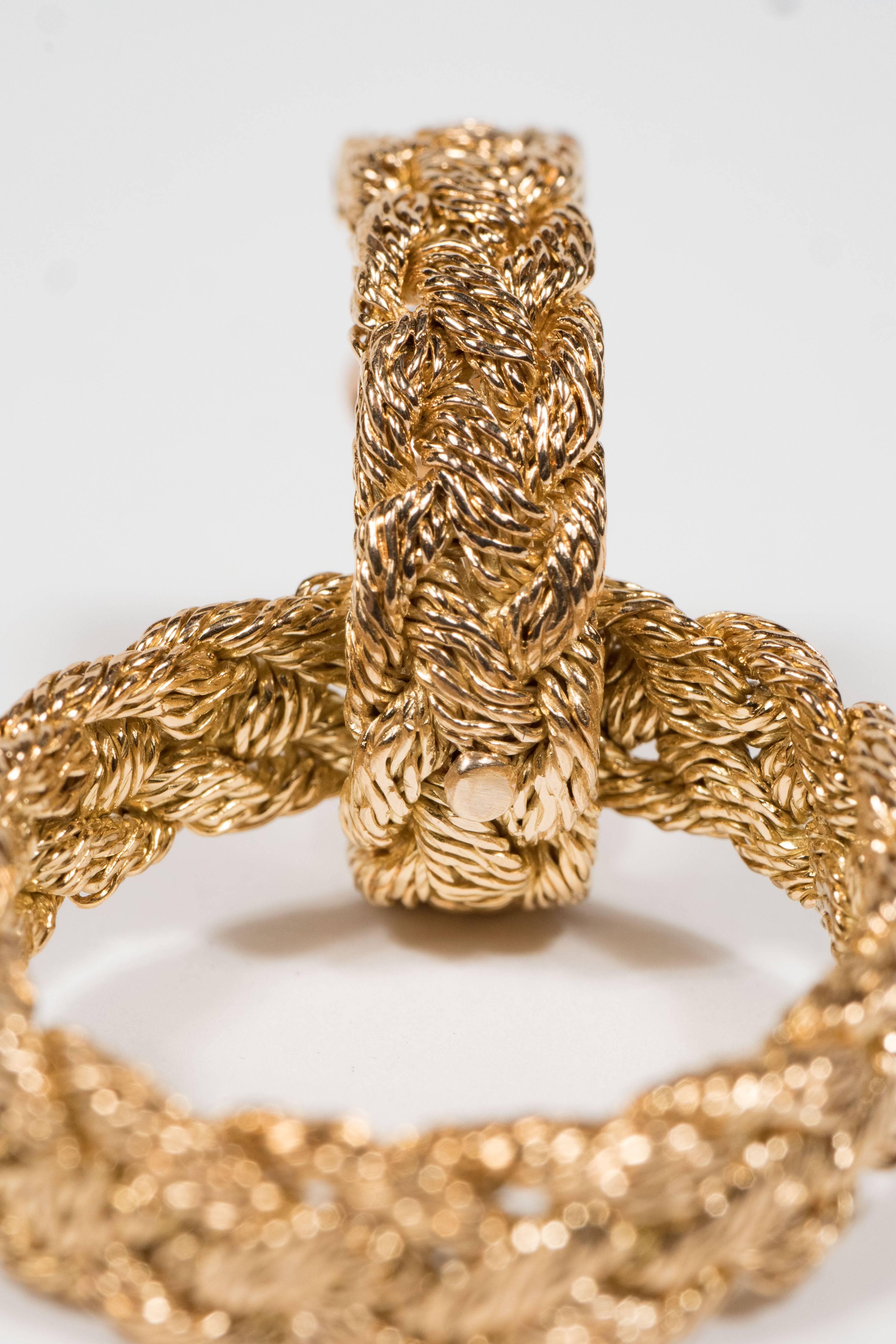 Women's Pair of Eighteen-Karat Gold Pendant 