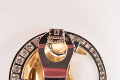 Demner Diamond Two-Color Gold Sun and Moon Earrings