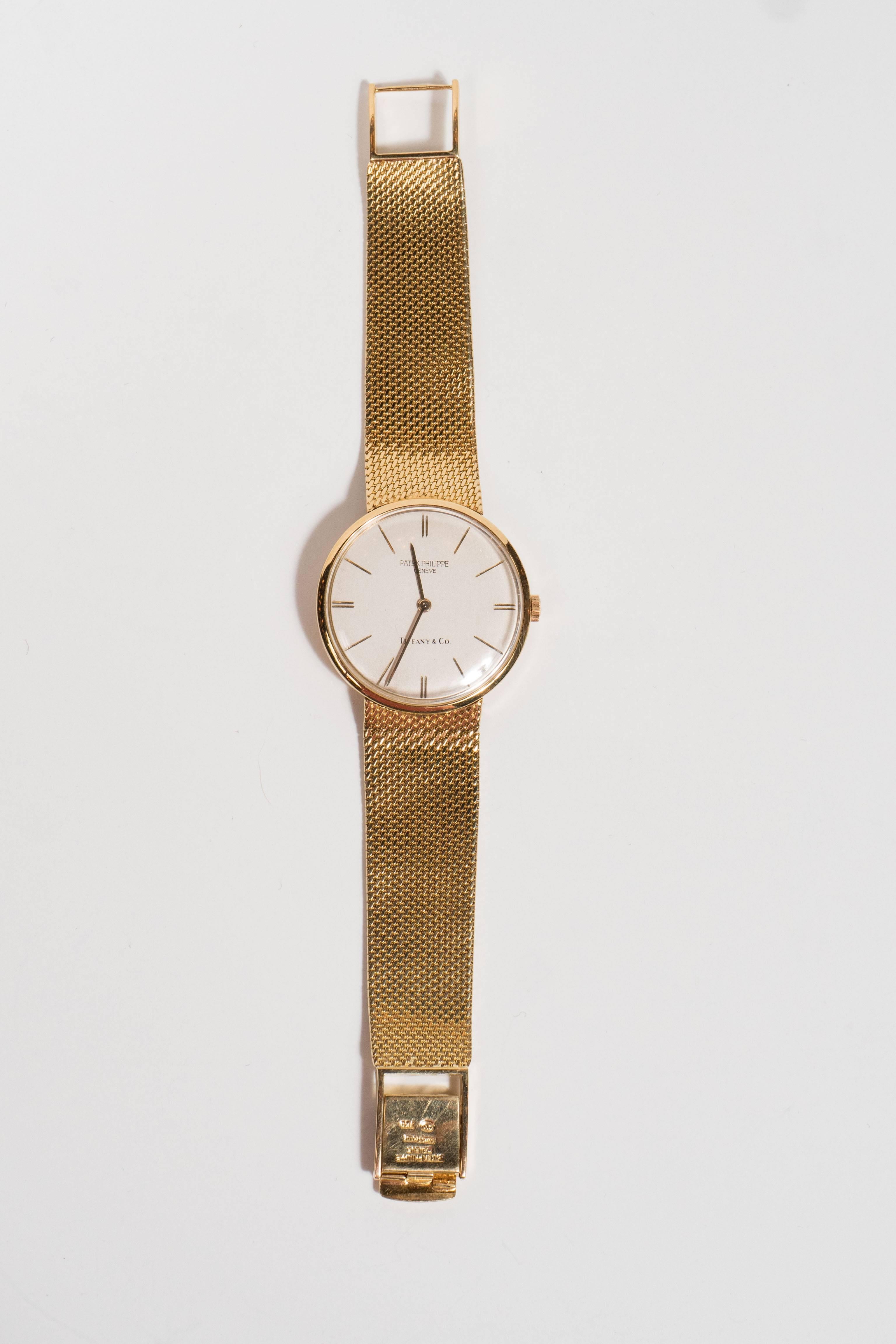 Patek Phillipe for Tiffany & Co. Yellow Gold Manual Wind Wristwatch 3